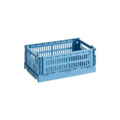 HAY Colour Crate, S, Recycled Plastic, Sky Blue
