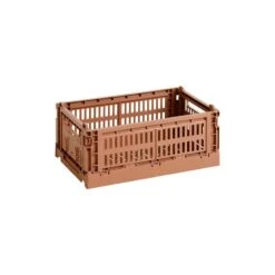 HAY Colour Crate, S, Recycled Plastic, Terracotta