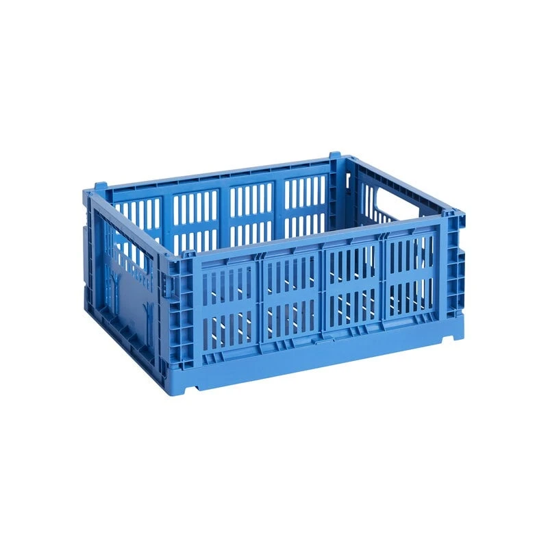 HAY Colour Crate, M, Recycled Plastic, Electric Blue 1 HAY Colour Crate, M, Recycled Plastic, Electric Blue