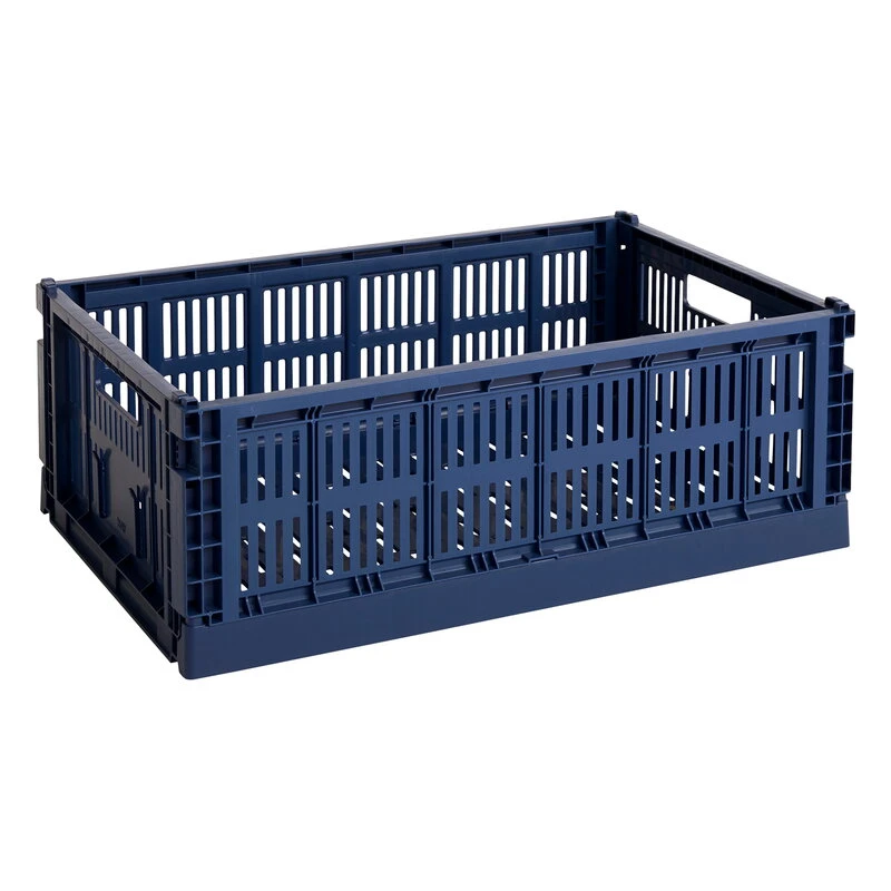 HAY Colour Crate, L, Recycled Plastic, Dark Blue 1 HAY Colour Crate, L, Recycled Plastic, Dark Blue
