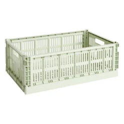 HAY Colour Crate, L, Recycled Plastic, Mint