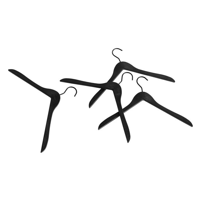 HAY Coat Hanger, Black, 4 Pcs 1 HAY Coat Hanger, Black, 4 Pcs
