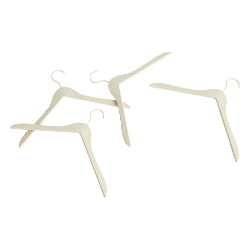 HAY Coat Hanger, Cream, 4 Pcs 1 HAY Coat Hanger, Cream, 4 Pcs