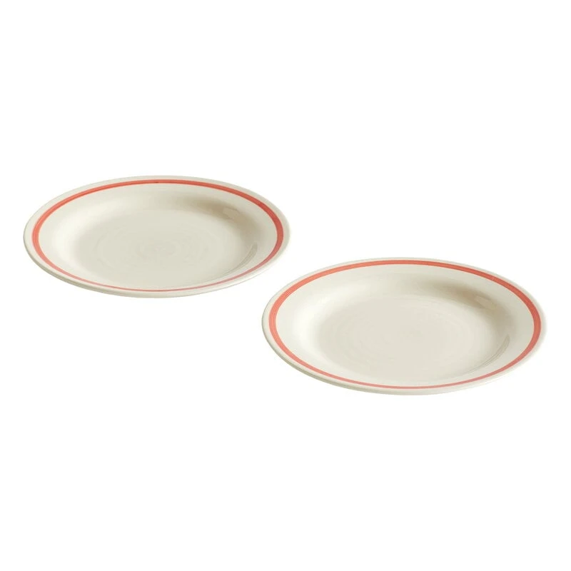 HAY Sobremesa Plate, 2 Pcs, 18,5 Cm, Red 1 HAY Sobremesa Plate, 2 Pcs, 18,5 Cm, Red