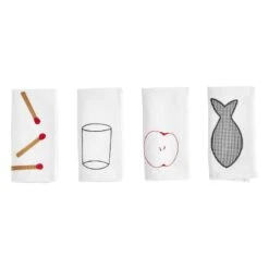 HAY Sobremesa Napkin, 4 Pcs, White