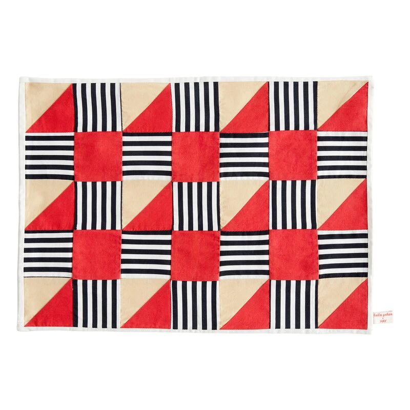 HAY Sobremesa Placemat, Stripe, Red 1 HAY Sobremesa Placemat, Stripe, Red