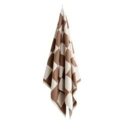 Hay 36 HAY Check Bath Towel, Cappuccino