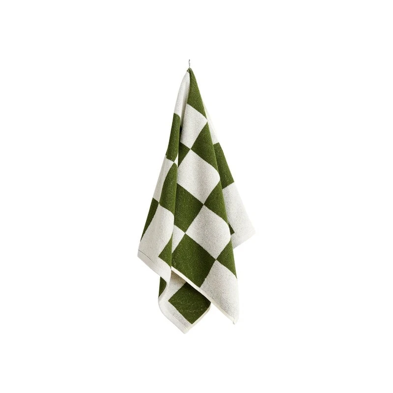 HAY Check Hand Towel, Matcha 1 HAY Check Hand Towel, Matcha