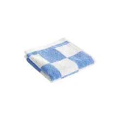 Hay 38 HAY Check Wash Cloth, Sky Blue