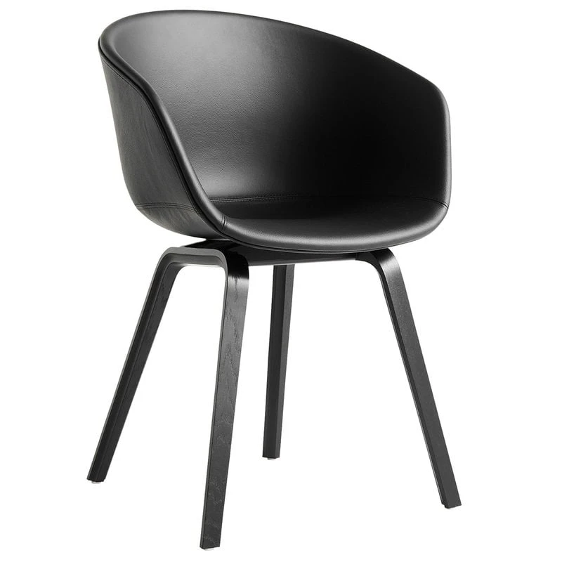 HAY About A Chair AAC23, Black Oak - Black Leather 1 HAY About A Chair AAC23, Black Oak - Black Leather