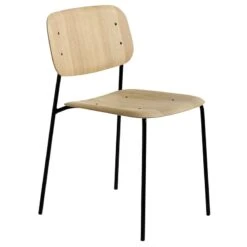 HAY Soft Edge 40 Chair, Black - Lacquered Oak
