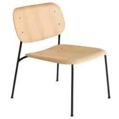 HAY Soft Edge 100 Lounge Chair, Black - Lacquered Oak
