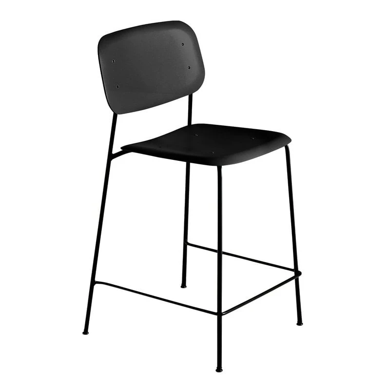 HAY Soft Edge 95 Bar Chair, 65 Cm, Black 1 HAY Soft Edge 95 Bar Chair, 65 Cm, Black