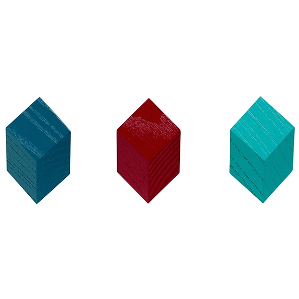 HAY Iso Hook, Cerise Red, 3 Pcs 1 HAY Iso Hook, Cerise Red, 3 Pcs