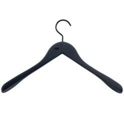 HAY Soft Coat Hanger Wide, Black, 4 Pcs