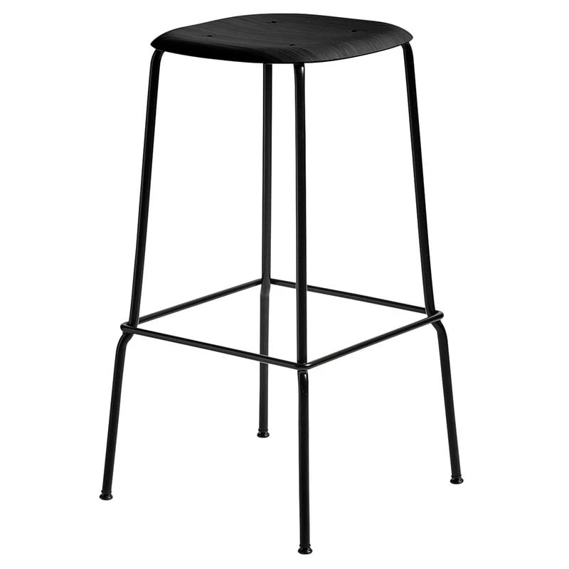 HAY Soft Edge 80 Bar Stool 75 Cm, Black 1 HAY Soft Edge 80 Bar Stool 75 Cm, Black