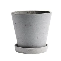 HAY Flowerpot And Saucer, L, Grey