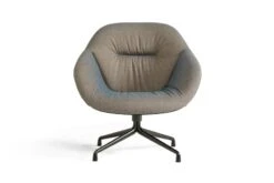 HAY About A Lounge Chair AAL81 Soft Duo, Black-Remix852-Steelcut Tri 9 HAY About A Lounge Chair AAL81 Soft Duo, Black-Remix852-Steelcut Tri -Hay 938275 AAL 81 Soft Duo front Remix 852 back Steelcut Trio 195 black powder coated base detail 01