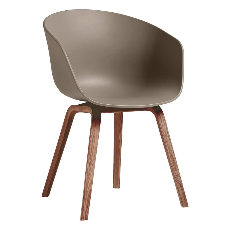 HAY About A Chair AAC22, Lacquered Walnut - Khaki 1 HAY About A Chair AAC22, Lacquered Walnut - Khaki