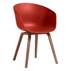 HAY About A Chair AAC22, Lacquered Walnut - Warm Red