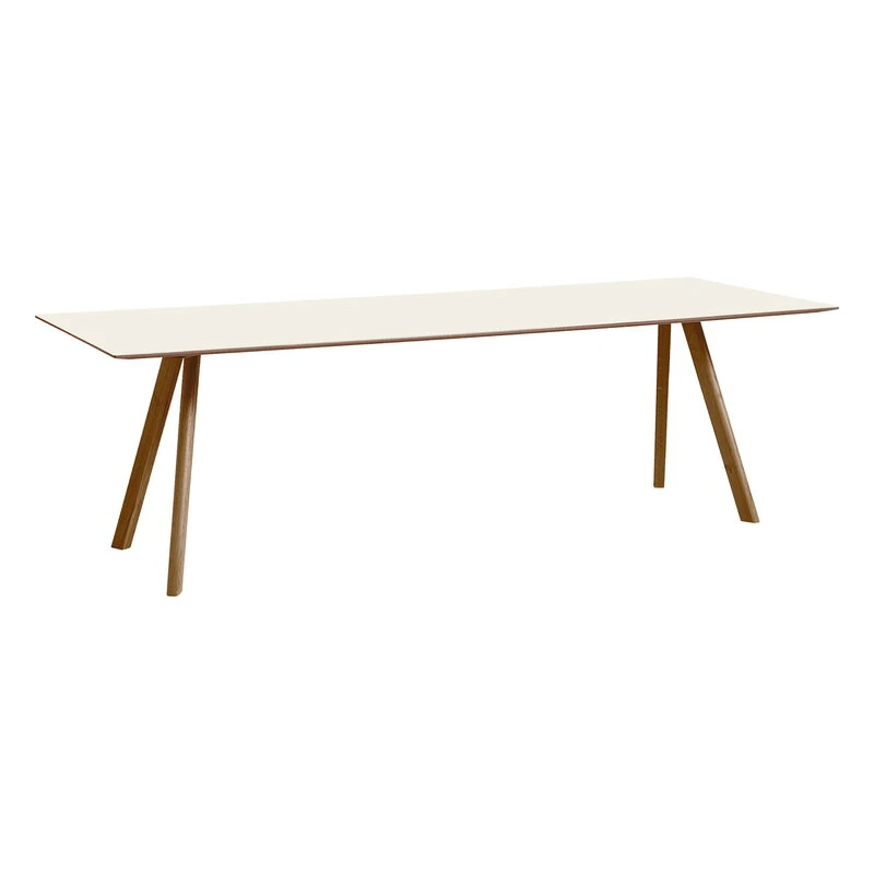 HAY CPH30 Table, 250 X 90 Cm, Lacquered Walnut - Off White Lino 1 HAY CPH30 Table, 250 X 90 Cm, Lacquered Walnut - Off White Lino