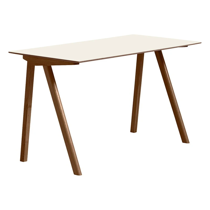 HAY CPH90 Desk, Lacquered Walnut - Off White Lino 1 HAY CPH90 Desk, Lacquered Walnut - Off White Lino