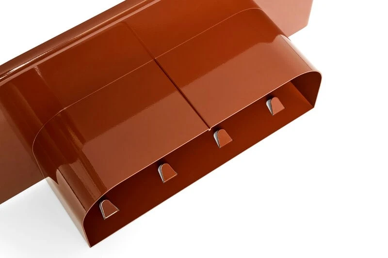 HAY Korpus Shelf M, 4 Hooks, Brick Red 2 HAY Korpus Shelf M, 4 Hooks, Brick Red - Image 2