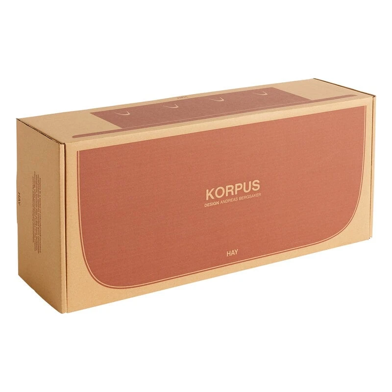 HAY Korpus Shelf M, 4 Hooks, Brick Red 3 HAY Korpus Shelf M, 4 Hooks, Brick Red - Image 3