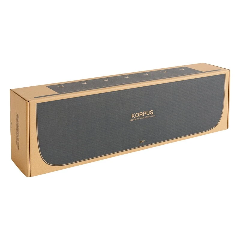 HAY Korpus Shelf L, 7 Hooks, Midnight Blue 2 HAY Korpus Shelf L, 7 Hooks, Midnight Blue - Image 2