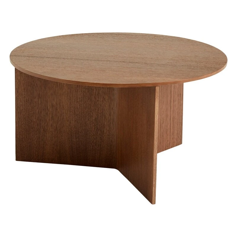 HAY Slit Wood Table, 65 Cm, Lacquered Walnut 1 HAY Slit Wood Table, 65 Cm, Lacquered Walnut