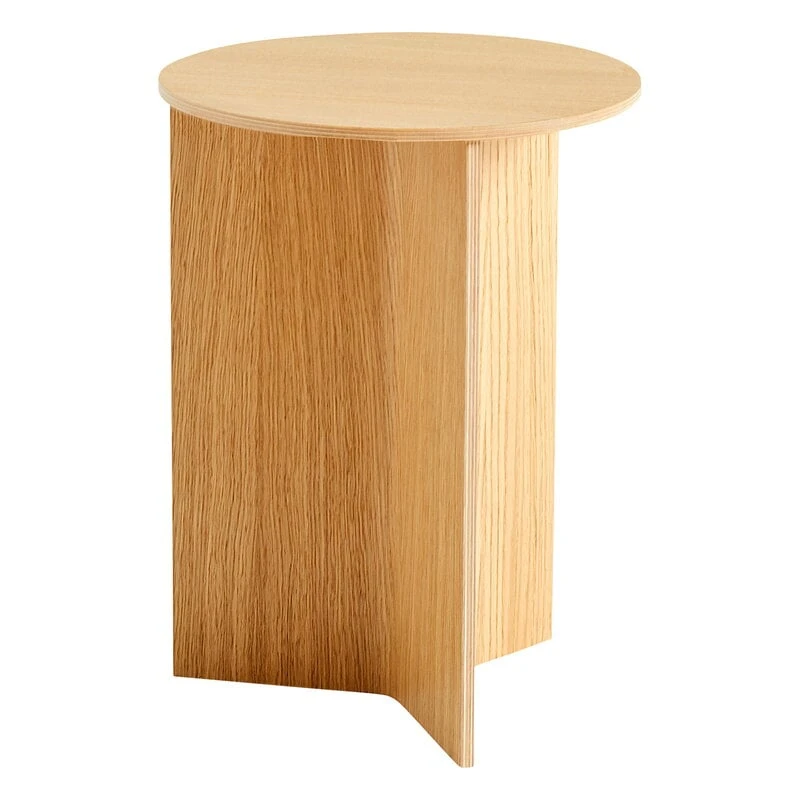 HAY Slit Wood Table, 35 Cm, High, Lacquered Oak 1 HAY Slit Wood Table, 35 Cm, High, Lacquered Oak