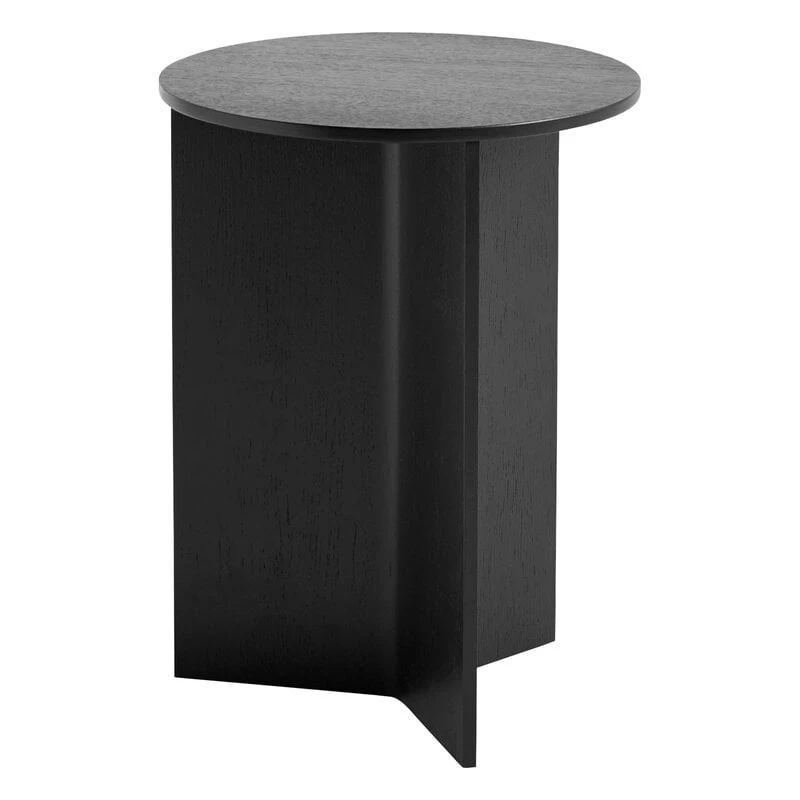 HAY Slit Wood Table, 35 Cm, High, Black 1 HAY Slit Wood Table, 35 Cm, High, Black