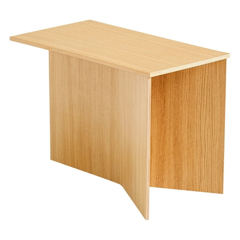 HAY Slit Wood Oblong Table, 50 X 28 Cm, Lacquered Oak 1 HAY Slit Wood Oblong Table, 50 X 28 Cm, Lacquered Oak