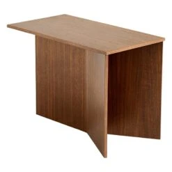 HAY Slit Wood Oblong Table, 50 X 28 Cm, Lacquered Walnut