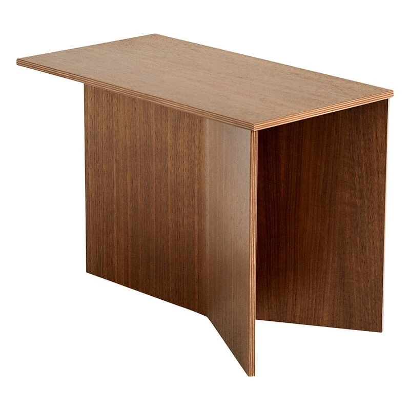 HAY Slit Wood Oblong Table, 50 X 28 Cm, Lacquered Walnut 1 HAY Slit Wood Oblong Table, 50 X 28 Cm, Lacquered Walnut