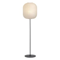 HAY Common Floor Lamp Base, Soft Black - Black Terrazzo 10 HAY Common Floor Lamp Base, Soft Black - Black Terrazzo -Hay 9452152009000 Common Floor Lamp base soft black steel stem and black terrazzo base Oblong shade on
