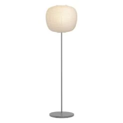 HAY Common Floor Lamp Base, Summit Grey - Grey Terrazzo 9 HAY Common Floor Lamp Base, Summit Grey - Grey Terrazzo -Hay 9452154009000 Common Floor Lamp base summit grey steel stem and grey terrazzo base Peach shade on