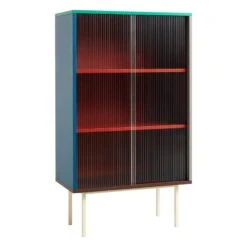 HAY Colour Cabinet W/ Glass Doors, Tall, Multicolour