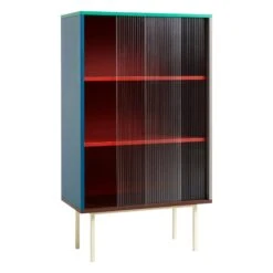 HAY Colour Cabinet W/ Glass Doors, Tall, Multicolour -Hay 945627 Colour Cabinet Tall w glass doors multi 02