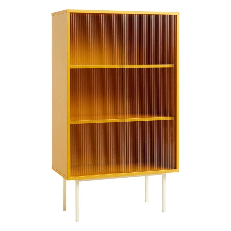 HAY Colour Cabinet W/ Glass Doors, Tall, Yellow 1 HAY Colour Cabinet W/ Glass Doors, Tall, Yellow