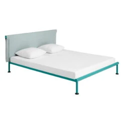 HAY Tamoto Bed, 160 X 200 Cm, Mint Turquoise - Linara 499 8 HAY Tamoto Bed, 160 X 200 Cm, Mint Turquoise - Linara 499 -Hay 946545 Tamoto Bed W160xL200 headboard Linara 499 and mint turquoise powder coated frame Bedding EU