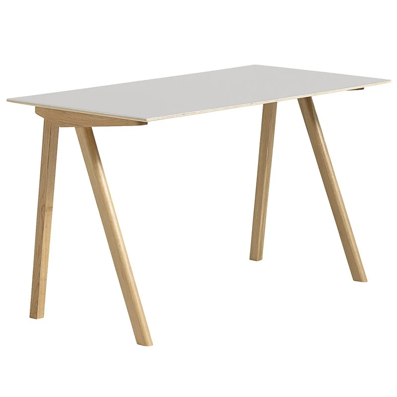 HAY CPH90 Desk, Lacquered Oak - Off White Lino 1 HAY CPH90 Desk, Lacquered Oak - Off White Lino