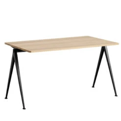 HAY Pyramid Table 01, 140 X 65 Cm, Black - Matt Lacquered Oak