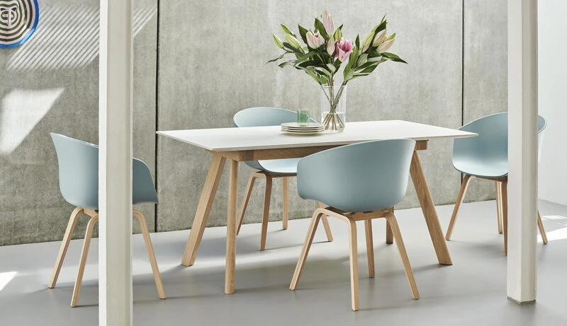 HAY About A Chair AAC22, Lacquered Oak - Dusty Blue 2 HAY About A Chair AAC22, Lacquered Oak - Dusty Blue - Image 2