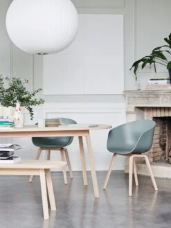 HAY Nelson Ball Bubble Pendant, L 11 HAY Nelson Ball Bubble Pendant, L -Hay AAC22 oak matt laquer base dusty blue Bubble Lamp Ball Triangle Leg Table Triangle Leg Bench Jessica Hans Vase
