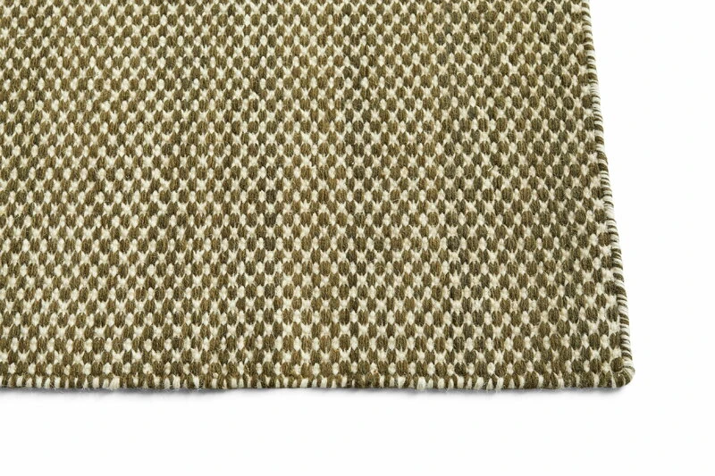 HAY Moiré Kelim Rug, Olive 3 HAY Moiré Kelim Rug, Olive - Image 3