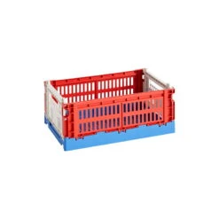 HAY Colour Crate Mix, S, Recycled Plastic, Red