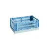 HAY Colour Crate Mix, S, Recycled Plastic, Sky Blue