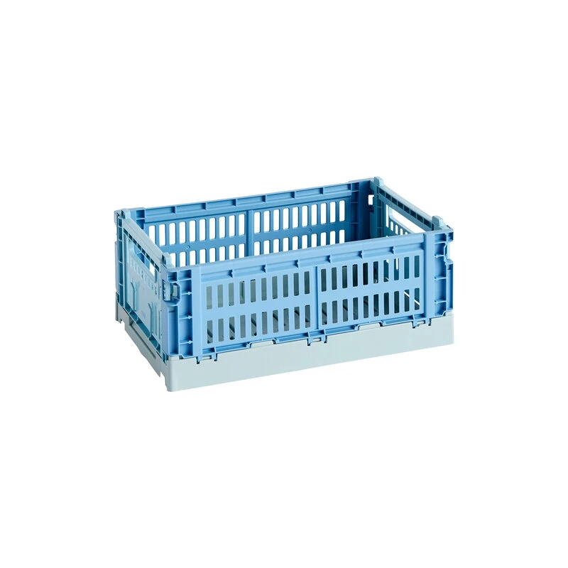 HAY Colour Crate Mix, S, Recycled Plastic, Sky Blue 1 HAY Colour Crate Mix, S, Recycled Plastic, Sky Blue