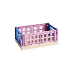 HAY Colour Crate Mix, S, Recycled Plastic, Dusty Rose